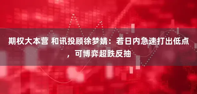 期权大本营 和讯投顾徐梦婧：若日内急速打出低点，可博弈超跌反抽