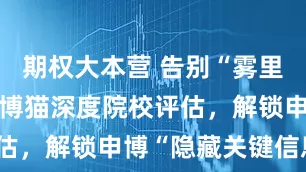 期权大本营 告别“雾里看花”！考博猫深度院校评估，解锁申博“隐藏关键信息”